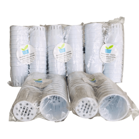 ถ้วยปลูกผักไฮโดรโปนิกส์ HYDROHOBBY 100 ใบ สีขาว ก้นตาราง_5